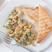 Caraway Rye Bread With Scrambled Egg Whites