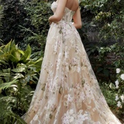 Magnolia Print Wedding Dress
