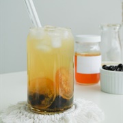 Iyokan Boba Tea With Sugarplum Boba