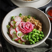 Dashi Oats With Crunchy Vegetables