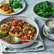 Lime Coriander Couscous Stuffed Peppers