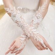 Cutout Lace Gloves for Bride