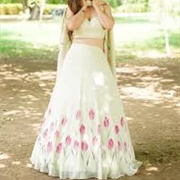 Tulips on Wedding Dress