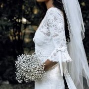 Bow on Sleeve of Wedding Dress