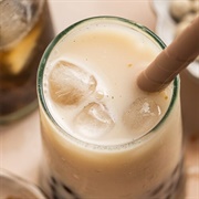 Chai Boba Tea With Watermelon Boba