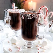 Spiked Peppermint Hot Chocolate