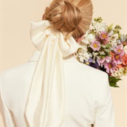 Silk Hair Bow for Bride