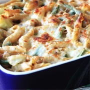 Sausage Goat Cheese Pasta Bake