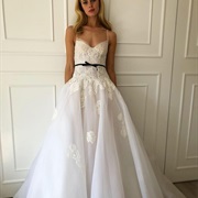 Sash Around Middle of Bodice (Non-Empire Waist Dress)