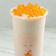 Horchata Boba Tea With Pawpaw Boba