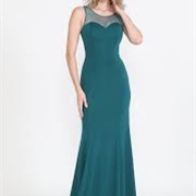 Illusion Neckline on Bridesmaid Dress