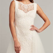 Embroidered Fabric Wedding Gown