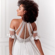 Curved Straps on Back of Dress