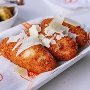 Mozzarella-Stuffed Rice Balls