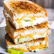 Cheese and Pickle Sandwich