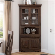 Corner China Cabinet in Dining Room