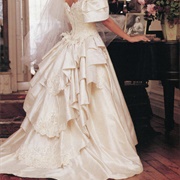 Cascading Ruffle Layers on Back of Skirt