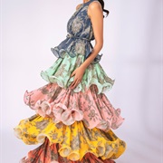 Layered Dress, Different Color Each Layer