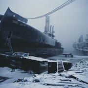 Abandoned Warship in the Kola Bay, Murmansk, Northwestern Region, January 2005 (Simon Roberts)