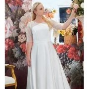 "Inverted V" Peaked Neckline on Dress