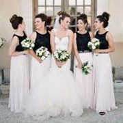 Two-Tone Dress With White on Bottom