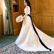 Long, Trailing Colored Sash