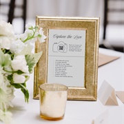Wedding Reception Scavenger Hunt Display