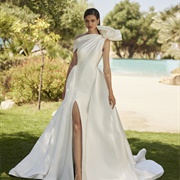 One Shoulder With Leg Slit on Opposite Side