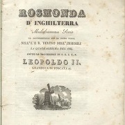 Rosmonda D'inghilterra (Coccia)