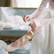 Ballet Slippers With Wedding Dress