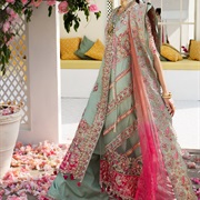 Multi-Color Embroidery on Dress