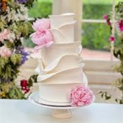 Cake Decorated With Peonies