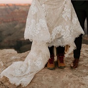 Wedding Dress With Hiking Boots
