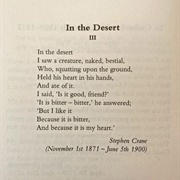 In the Desert by Stephen Crane