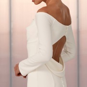 Keyhole Back With Draping at Bottom