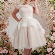 Apron Skirt, Lace Over Tulle