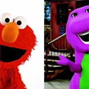 Evil Elmo and Evil Barney