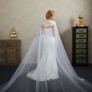 Cape, Embellishment Over Shoulders Then Sheer