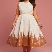 Leather Accents on Wedding Dress