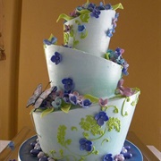 "Topsy Turvy" Tiers Cake