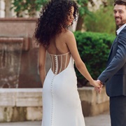 Exposed Boning on Back of Bodice