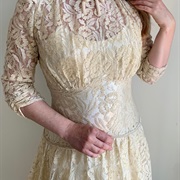 Velvet Design on Wedding Dress