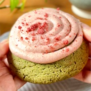 Strawberry Matcha Latte Cookie