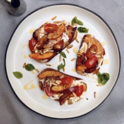 Multigrain Sourdough Bread With Cream Cheese and Nectarines
