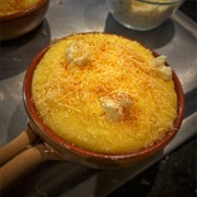 Marble Cheddar Mămăligă With Sweet Soy Sauce