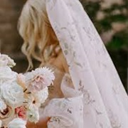 Flower Print Fabric for Wedding Veil