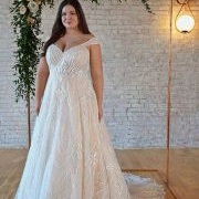 Beaded Linear Design on Dress