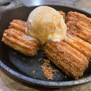 Fried Churros & Ice Cream