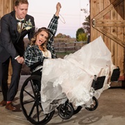 Plaid Shirt Worn Like Jacket Over Dress