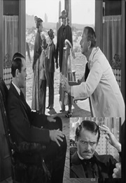 Wyatt/Fonda Getting Hair Cut in My Darling Clementine (1946)